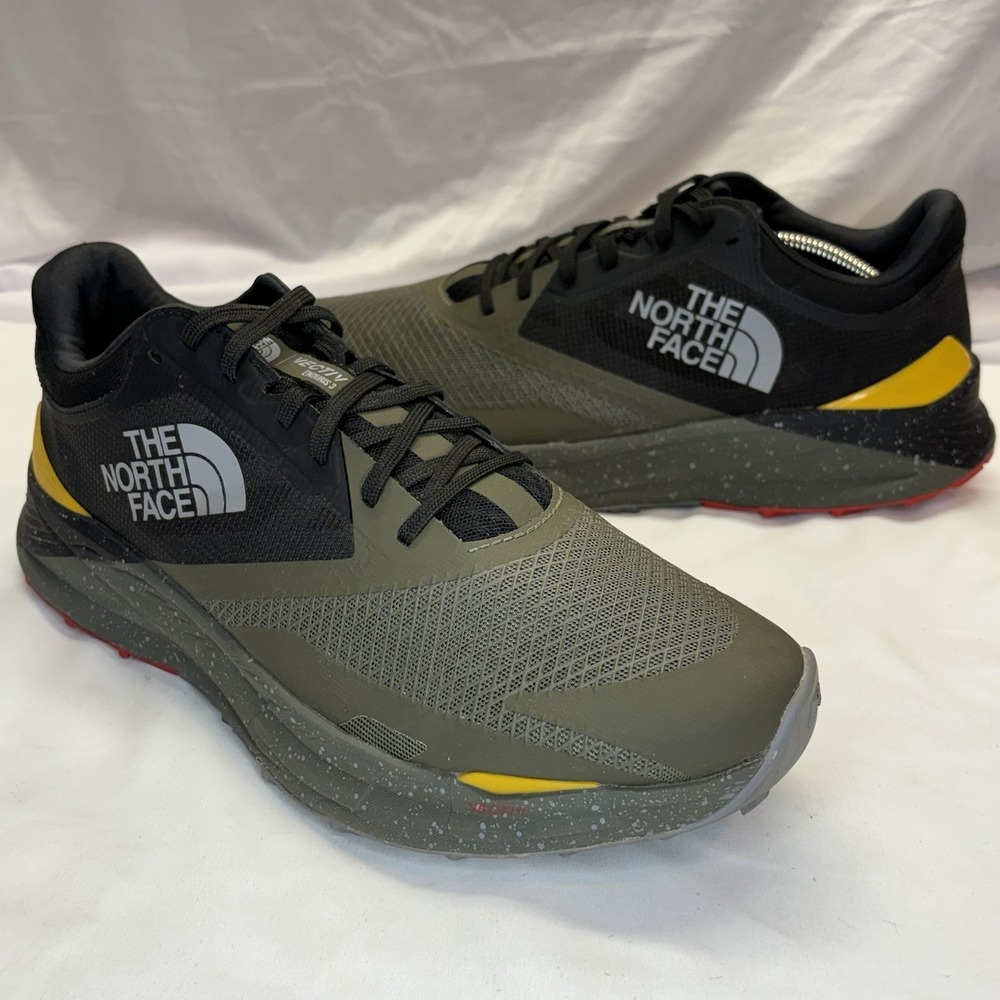 The North Face Vectiv Enduris 3 Sneakers Mens Size 12 Trail Running Green Black